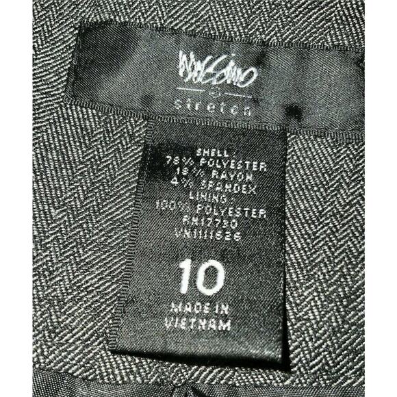 Mossimo Skirt Women's Size 10 Black Gray Stretch Straight Lined Back Slit Pencil - Picture 6 of 8